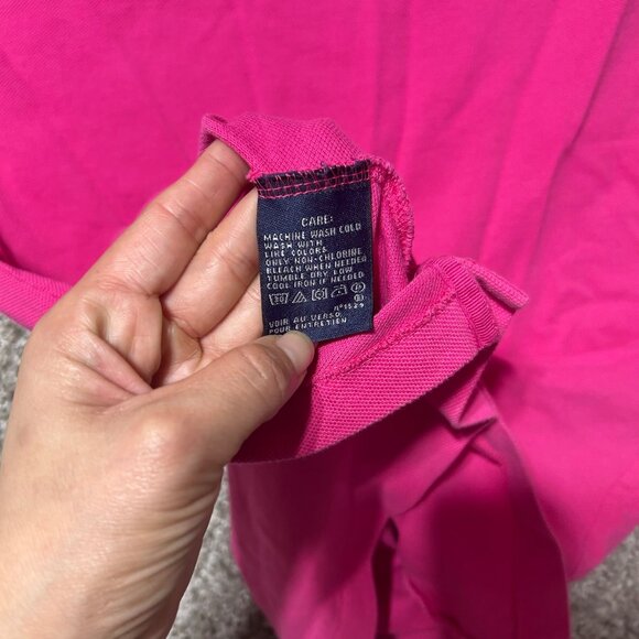 Ralph Lauren Sport Pink Polo Dress M 100% Cotton Short Sleeve Casual Knee Length - Picture 6 of 9